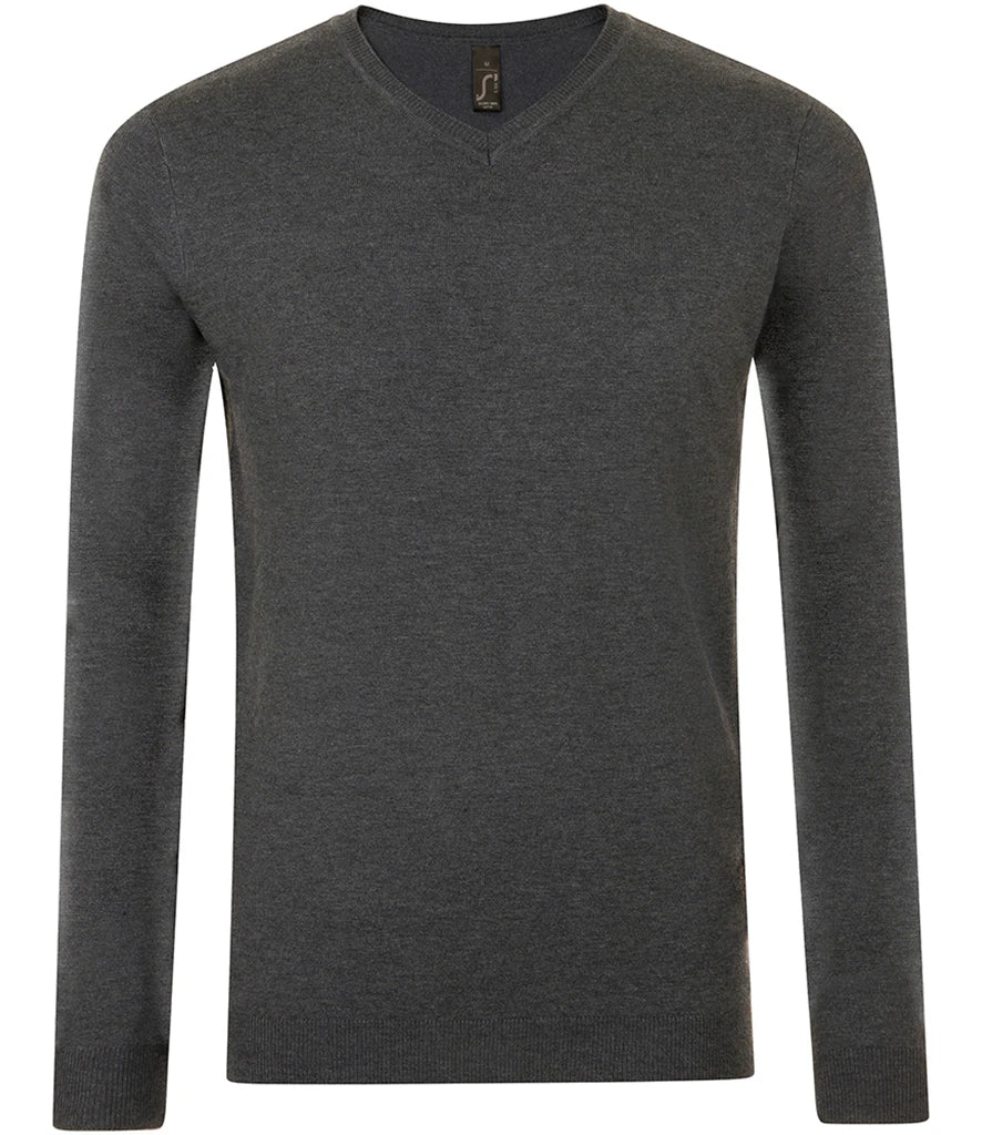 SOL'S Glory V Neck Sweater — Charcoal Marl