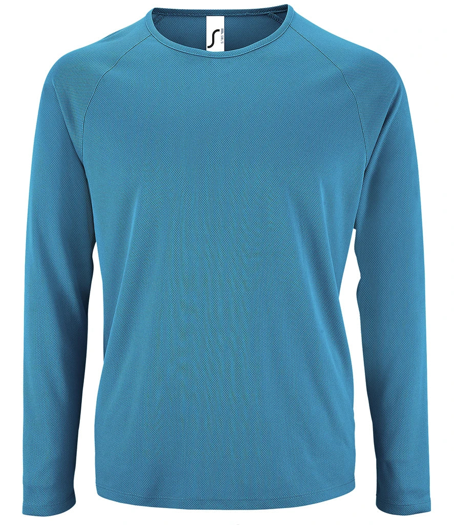 SOL'S Sporty Long Sleeve Performance T-Shirt — Aqua