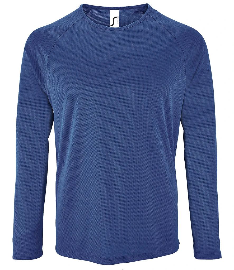SOL'S Sporty Long Sleeve Performance T-Shirt — Royal Blue