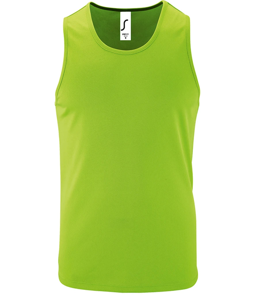 SOL'S Sporty Performance Tank Top — Neon Green