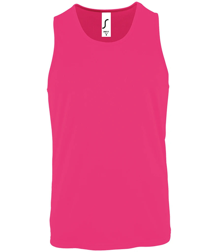 SOL'S Sporty Performance Tank Top — Neon Pink