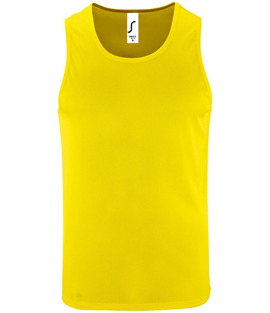 SOL'S Sporty Performance Tank Top — Neon Yellow