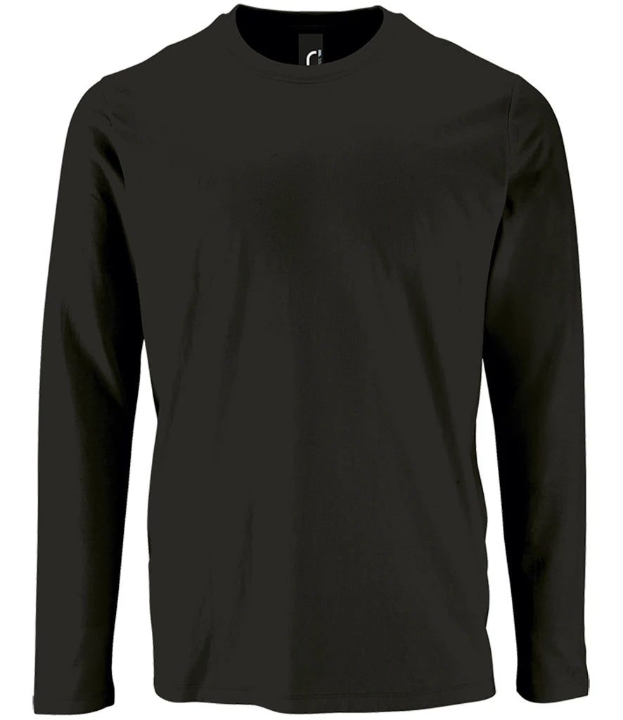 SOL'S Imperial Long Sleeve T-Shirt — Deep Black