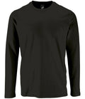 SOL'S Imperial Long Sleeve T-Shirt — Deep Black