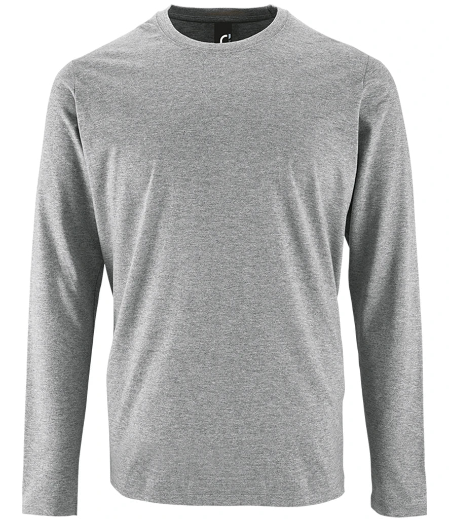 SOL'S Imperial Long Sleeve T-Shirt — Grey Marl