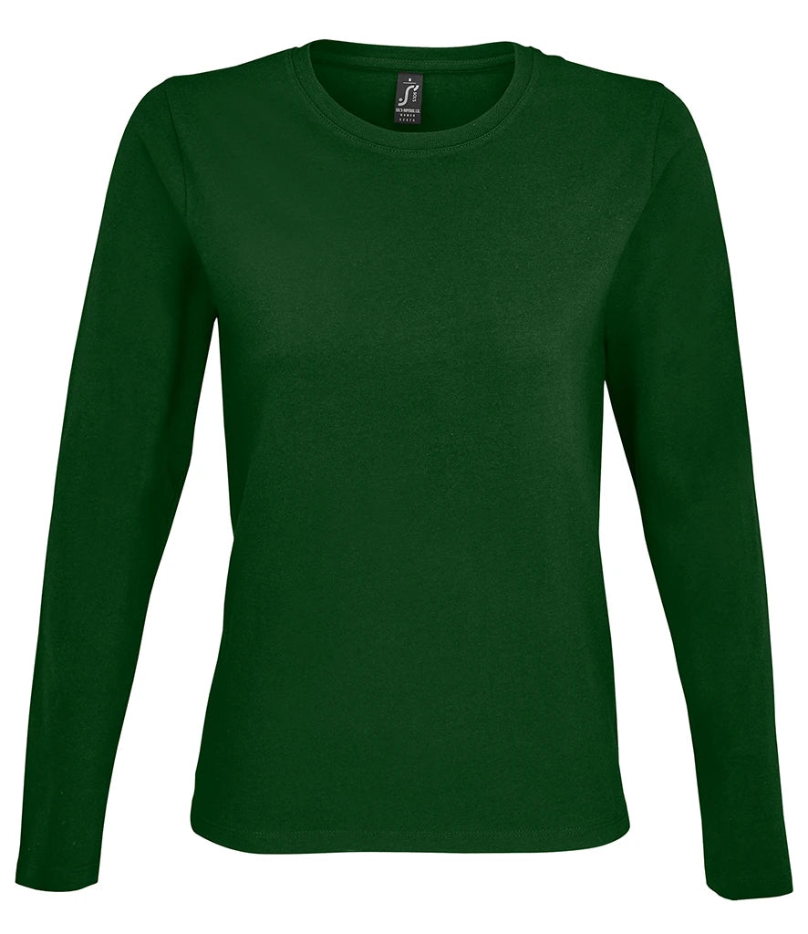 SOL'S Ladies Imperial Long Sleeve T-Shirt — Bottle Green