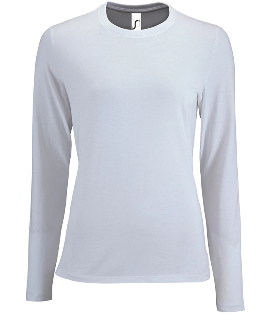 SOL'S Ladies Imperial Long Sleeve T-Shirt — White