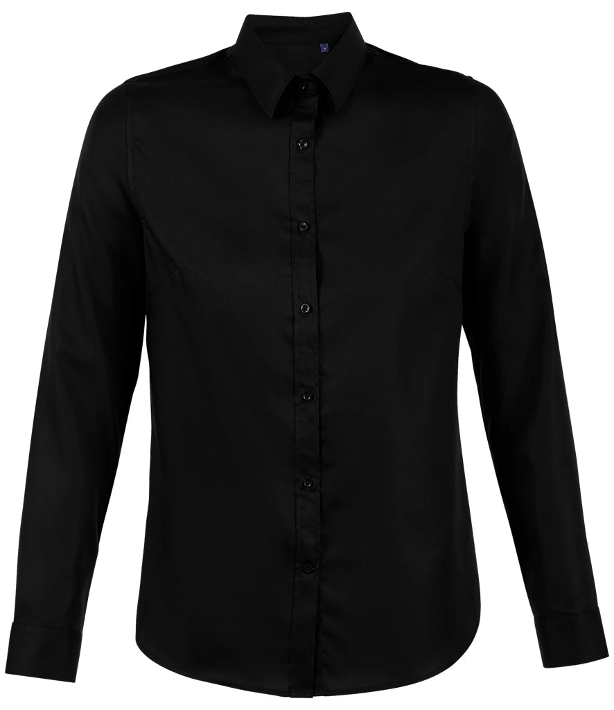NEOBLU Ladies Blaise Long Sleeve Shirt — Deep Black