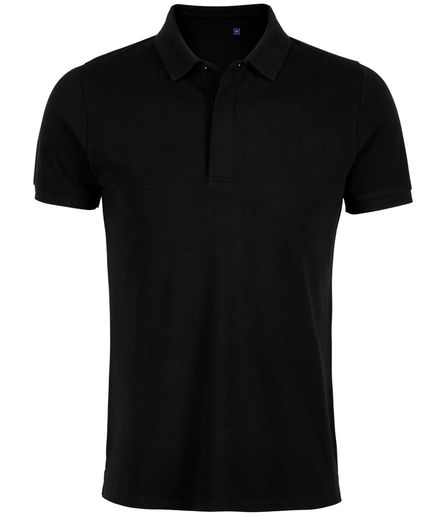 NEOBLU Owen Piqué Polo Shirt — Deep Black