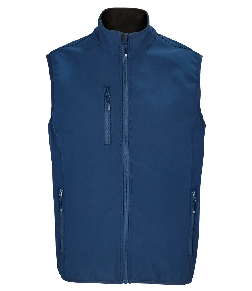 SOL'S Falcon Recycled Soft Shell Bodywarmer — Abyss Blue