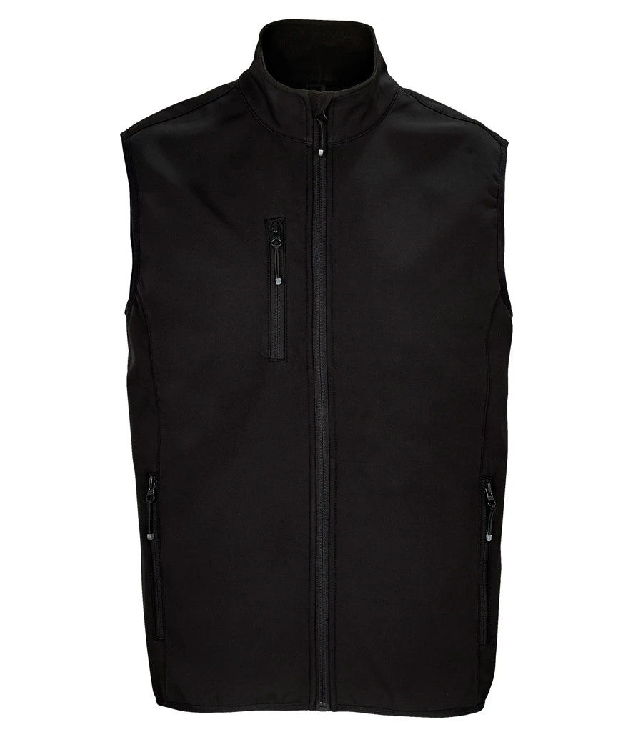 SOL'S Falcon Recycled Soft Shell Bodywarmer — Black
