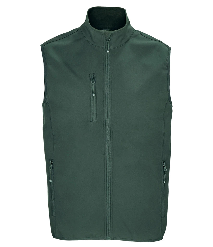 SOL'S Falcon Recycled Soft Shell Bodywarmer — Forest Green