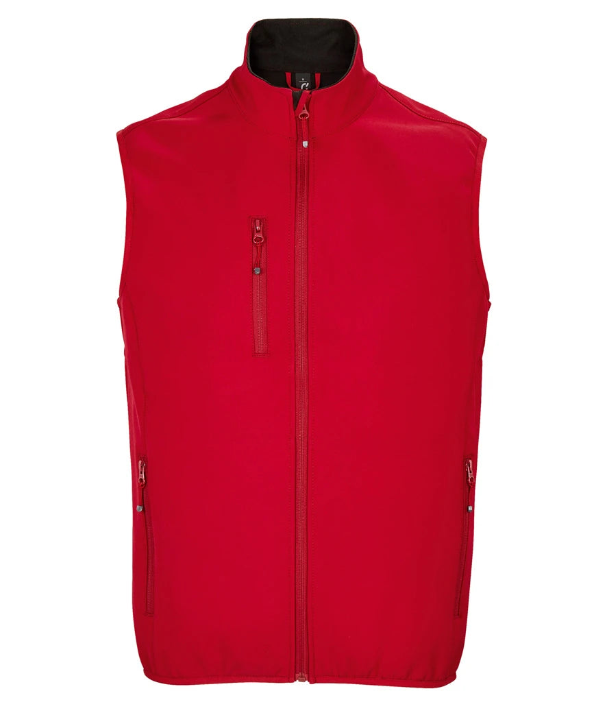 SOL'S Falcon Recycled Soft Shell Bodywarmer — Pepper Red