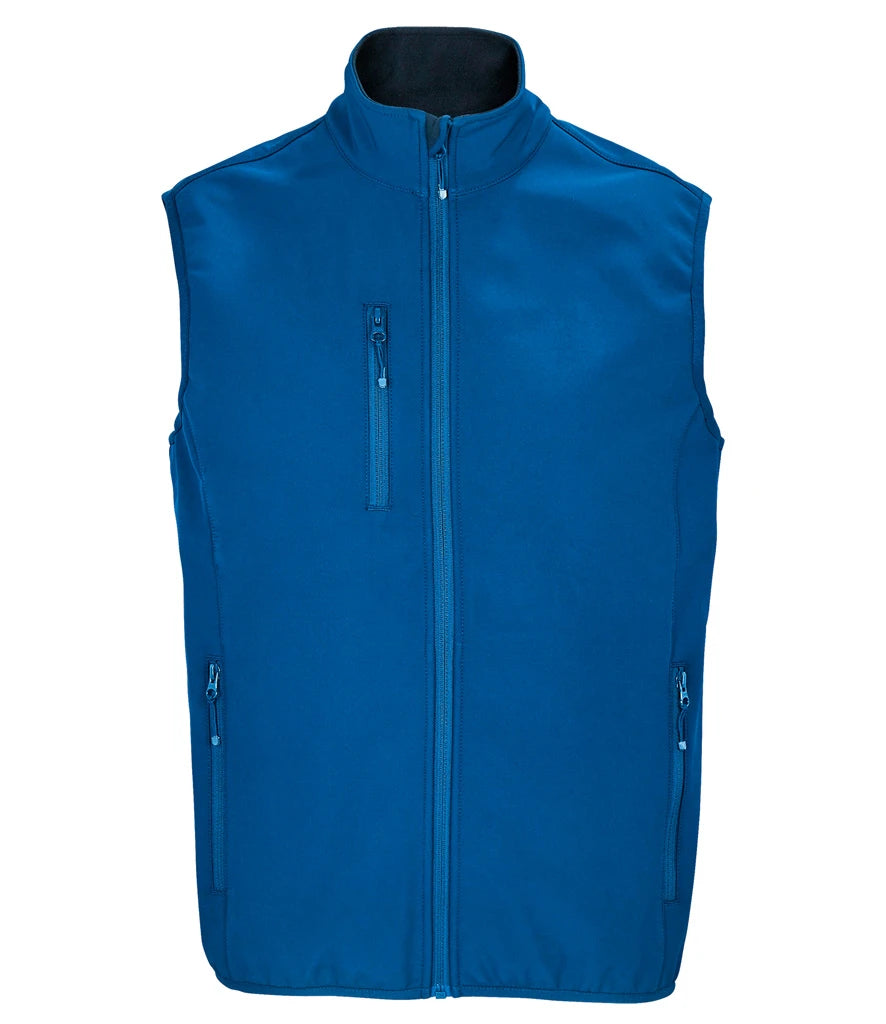 SOL'S Falcon Recycled Soft Shell Bodywarmer — Royal Blue