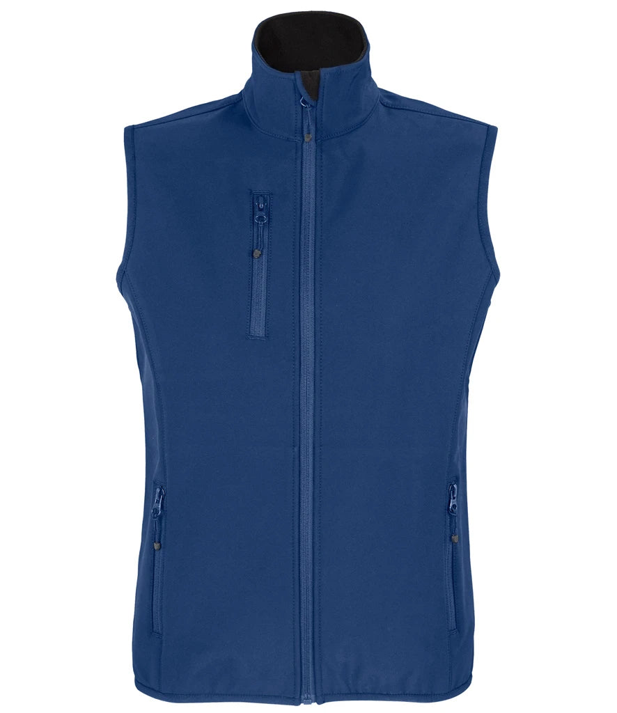 SOL'S Ladies Falcon Recycled Soft Shell Bodywarmer — Abyss Blue