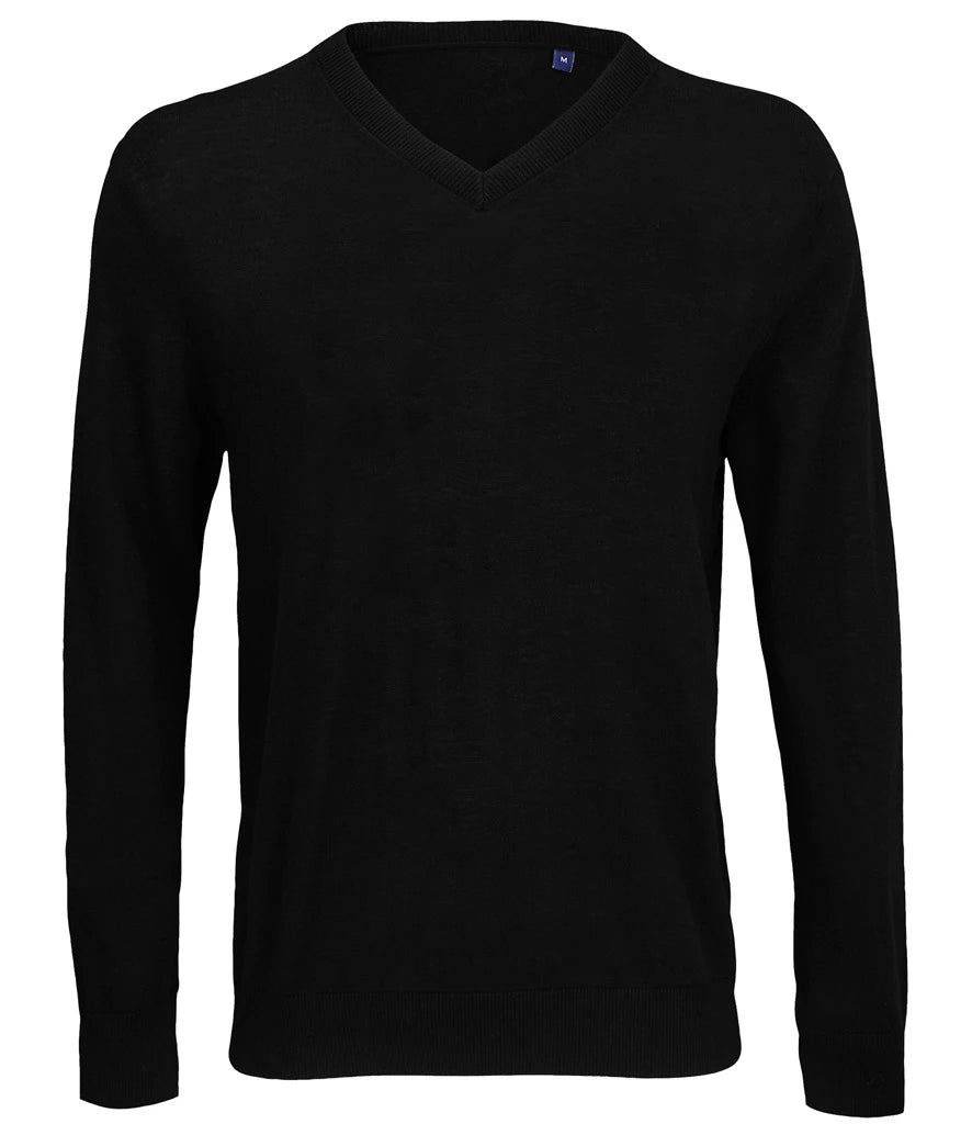 NEOBLU Sullivan V Neck Sweater — Deep Black