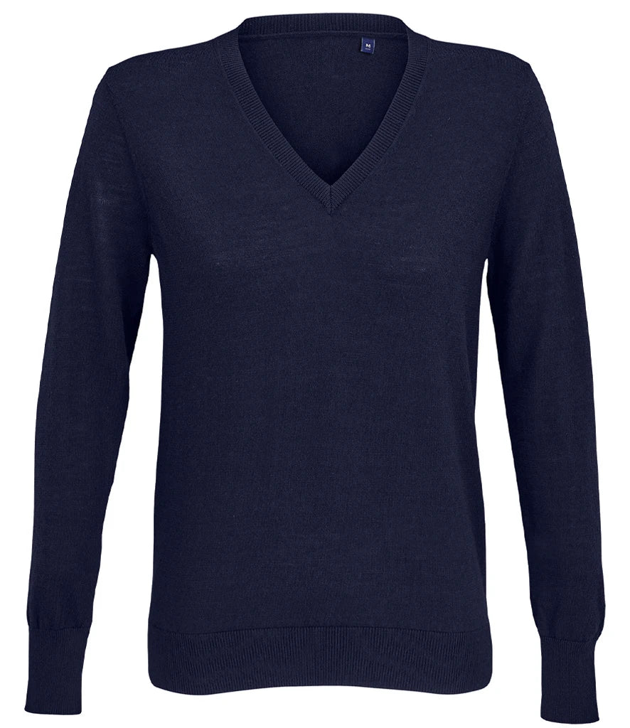 NEOBLU Ladies Sullivan V Neck Sweater — Night Blue