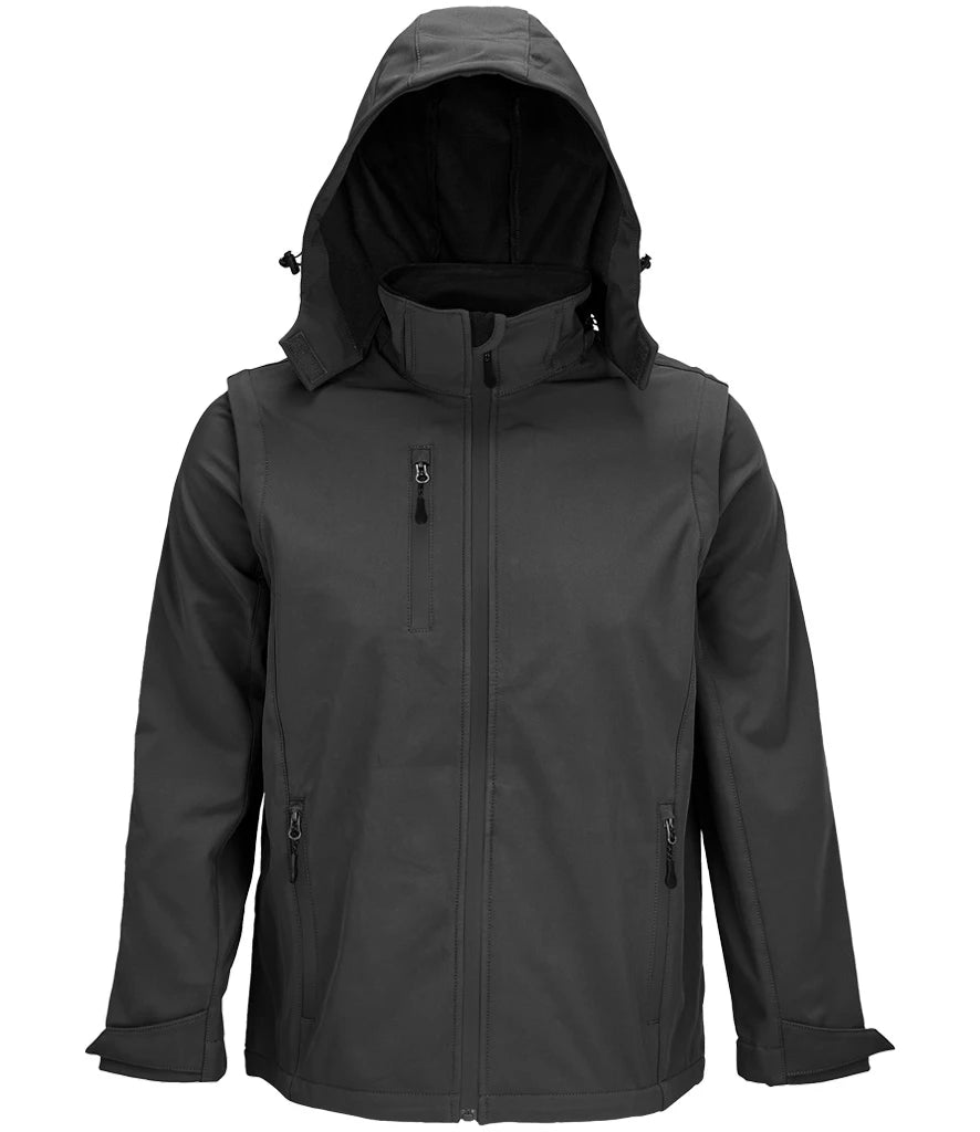 SOL'S Unisex Falcon 3-in-1 Soft Shell Jacket — Charcoal