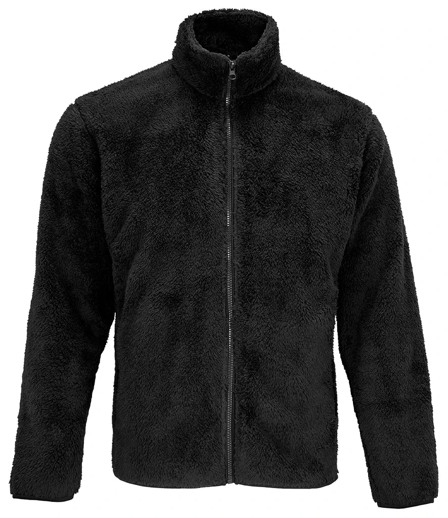 SOL'S Unisex Finch Fluffy Jacket — Black