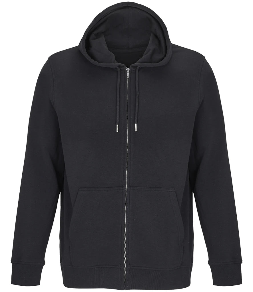 SOL'S Unisex Calipso Full Zip Hoodie — Black
