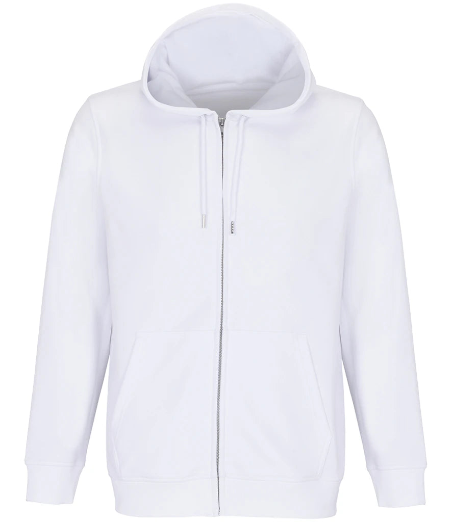 SOL'S Unisex Calipso Full Zip Hoodie — White