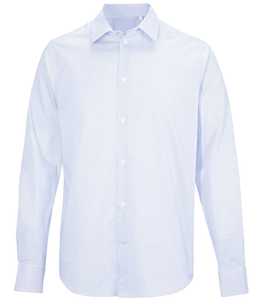 NEOBLU Ladies Baptiste Striped Long Sleeve Shirt — Blue Stripe