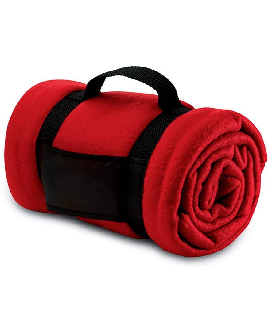 SOL'S Stavenger Plaid Fleece Blanket — Red