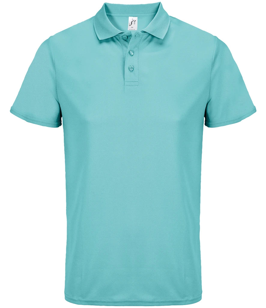 SOL'S Unisex Pitcher Recycled Polyester Piqué Polo Shirt — Pool Blue