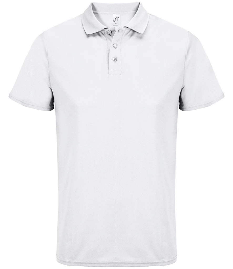 SOL'S Unisex Pitcher Recycled Polyester Piqué Polo Shirt — White