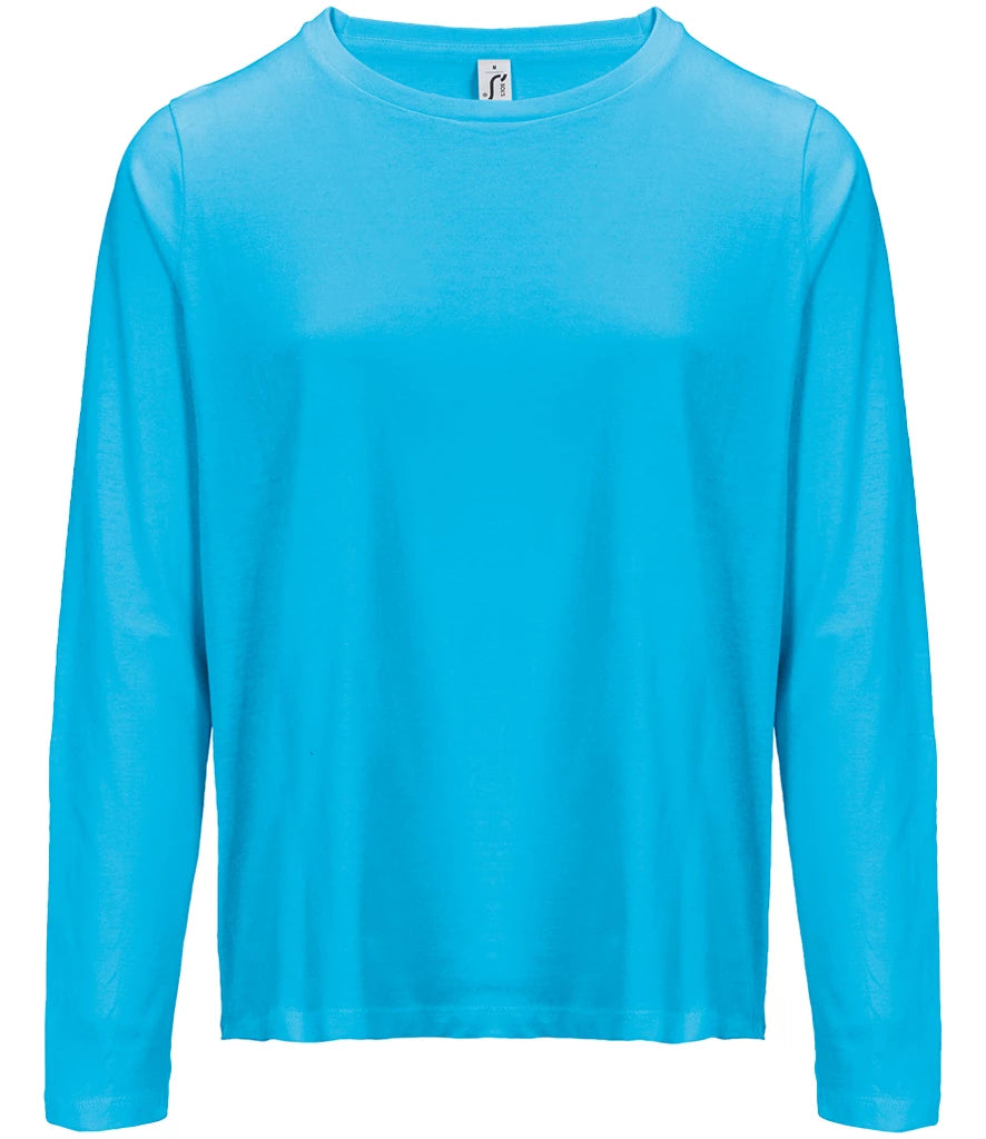 SOL'S Ladies Monarch Long Sleeve T-Shirt — Aqua