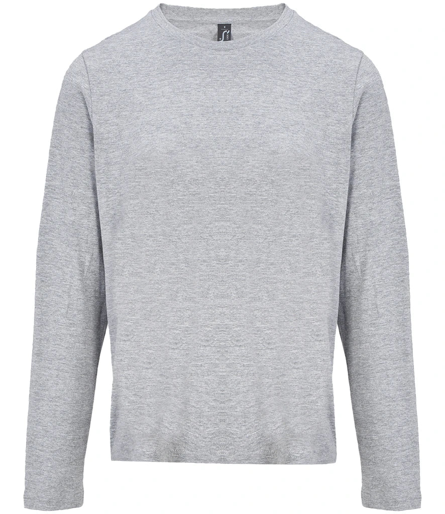 SOL'S Ladies Monarch Long Sleeve T-Shirt — Grey Marl