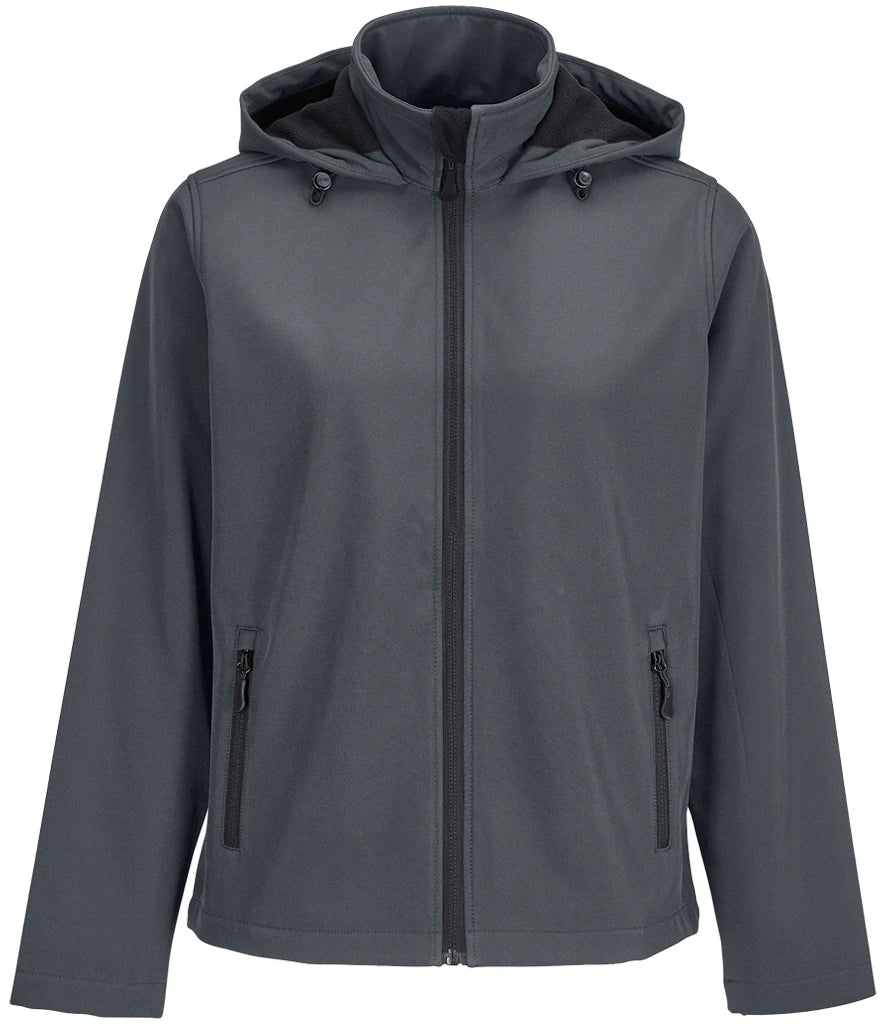 SOL'S Ladies Race Hooded Soft Shell Jacket — Charcoal