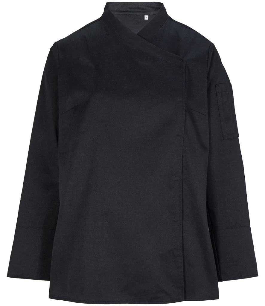NEOBLU Ladies Long Sleeve Chef's Jacket — Deep Black