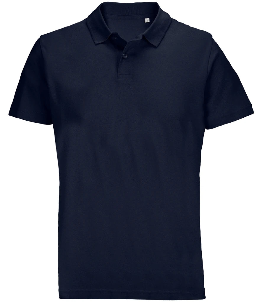 SOL'S Pulse Twin Pique Polo Shirt in French Navy, front view