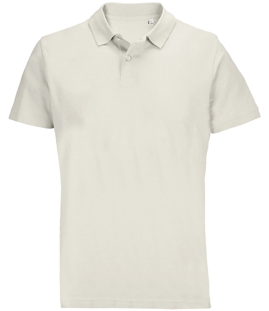 SOL'S Pulse Twin Pique Polo Shirt in Off White, front view