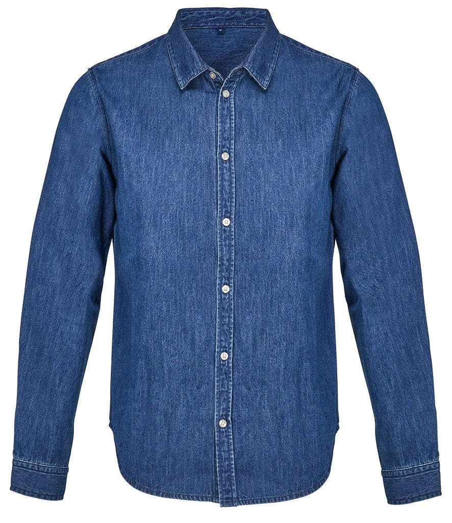 NEOBLU Bennett Denim Shirt — Stonewash Denim