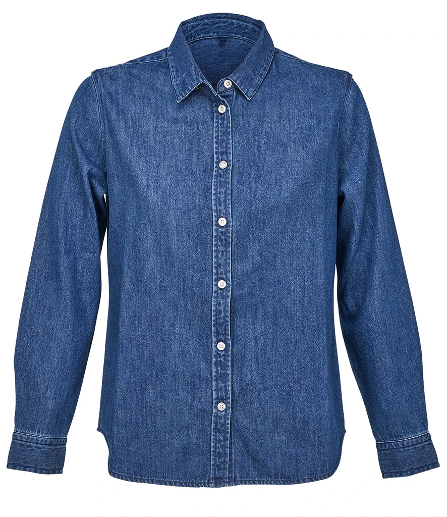 NEOBLU Ladies Bennett Denim Shirt — Stonewash Denim