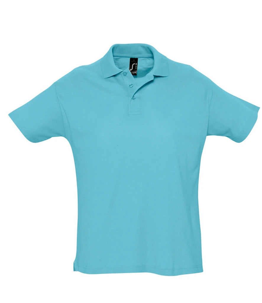 SOL'S Summer II Cotton Piqué Polo Shirt — Atoll Blue
