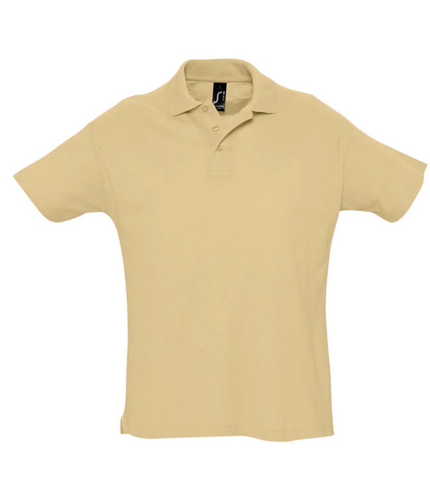 SOL'S Summer II Cotton Piqué Polo Shirt — Sand