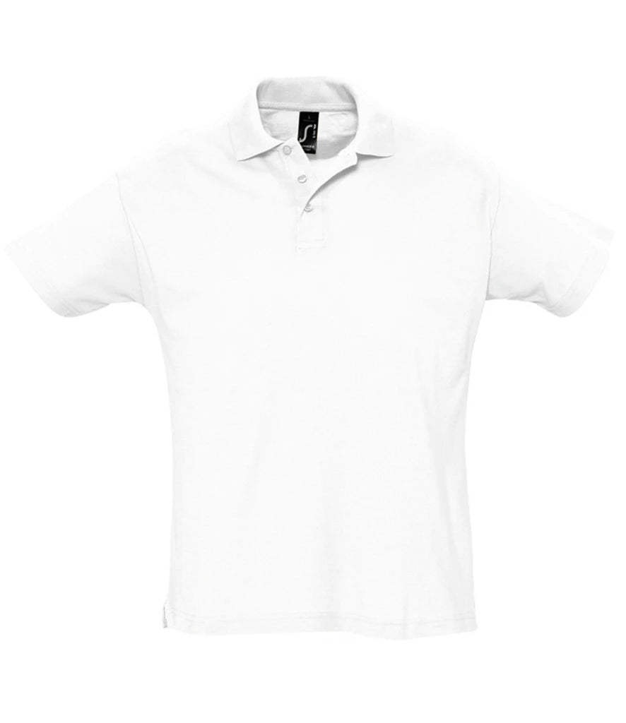 SOL'S Summer II Cotton Piqué Polo Shirt — White