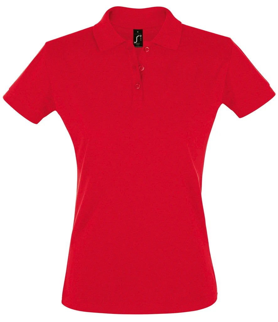 SOL'S Ladies Perfect Cotton Piqué Polo Shirt — Red
