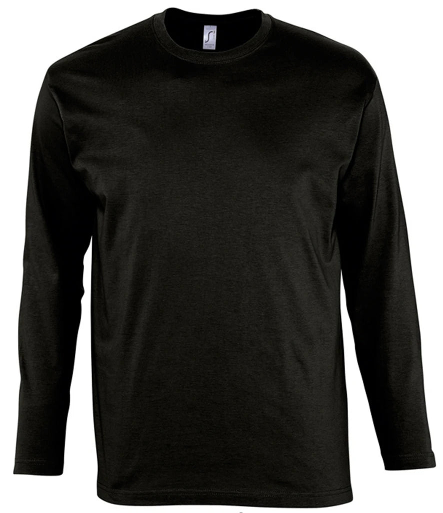 SOL'S Monarch Long Sleeve T-Shirt — Deep Black