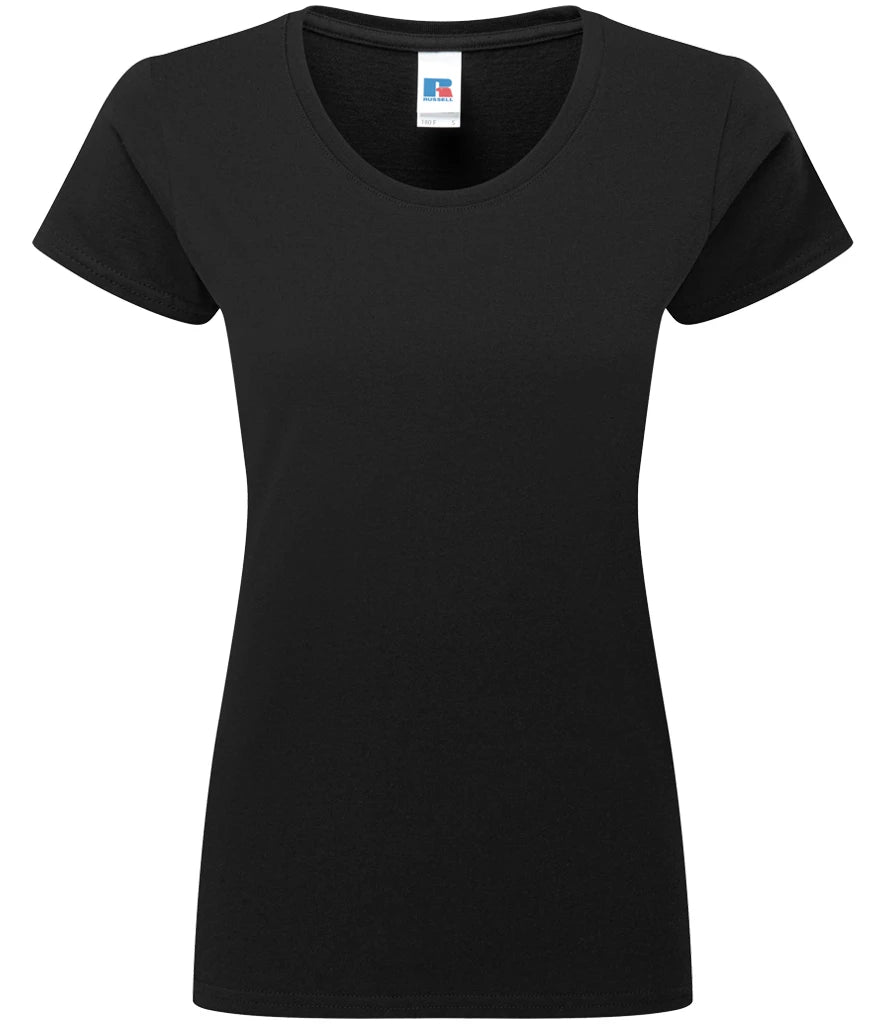 Russell Athletic Ladies Authentic Classic Ringspun T-Shirt — Black