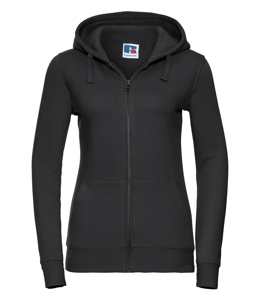 Russell Athletic Ladies Authentic Zip Hooded Sweatshirt — Black