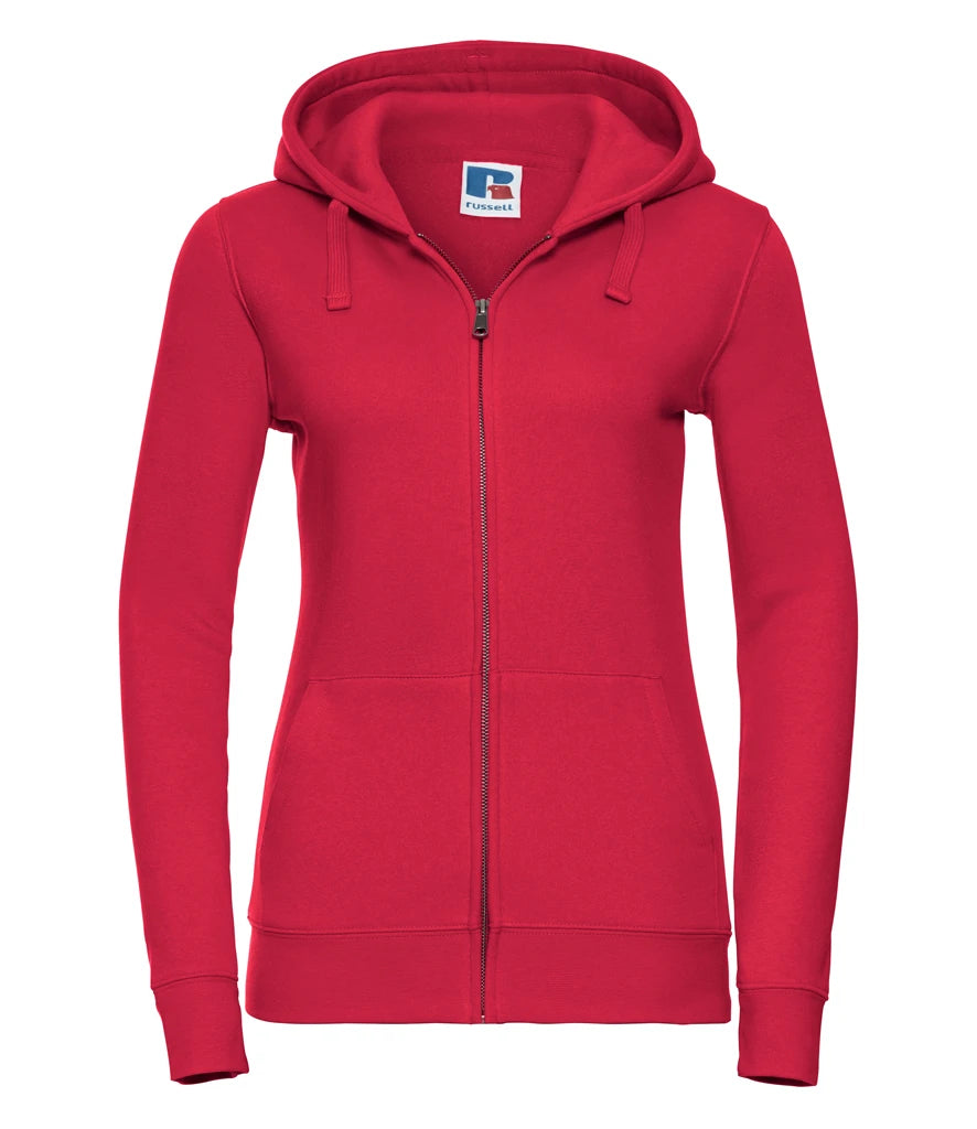 Russell Athletic Ladies Authentic Zip Hooded Sweatshirt — Classic Red