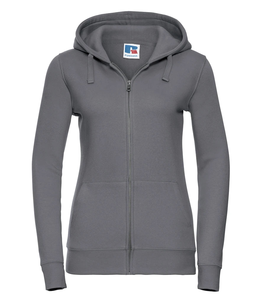 Russell Athletic Ladies Authentic Zip Hooded Sweatshirt — Convoy Grey