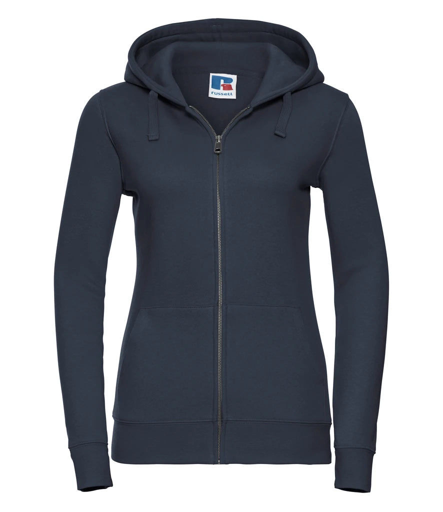 Russell Athletic Ladies Authentic Zip Hooded Sweatshirt — French Navy