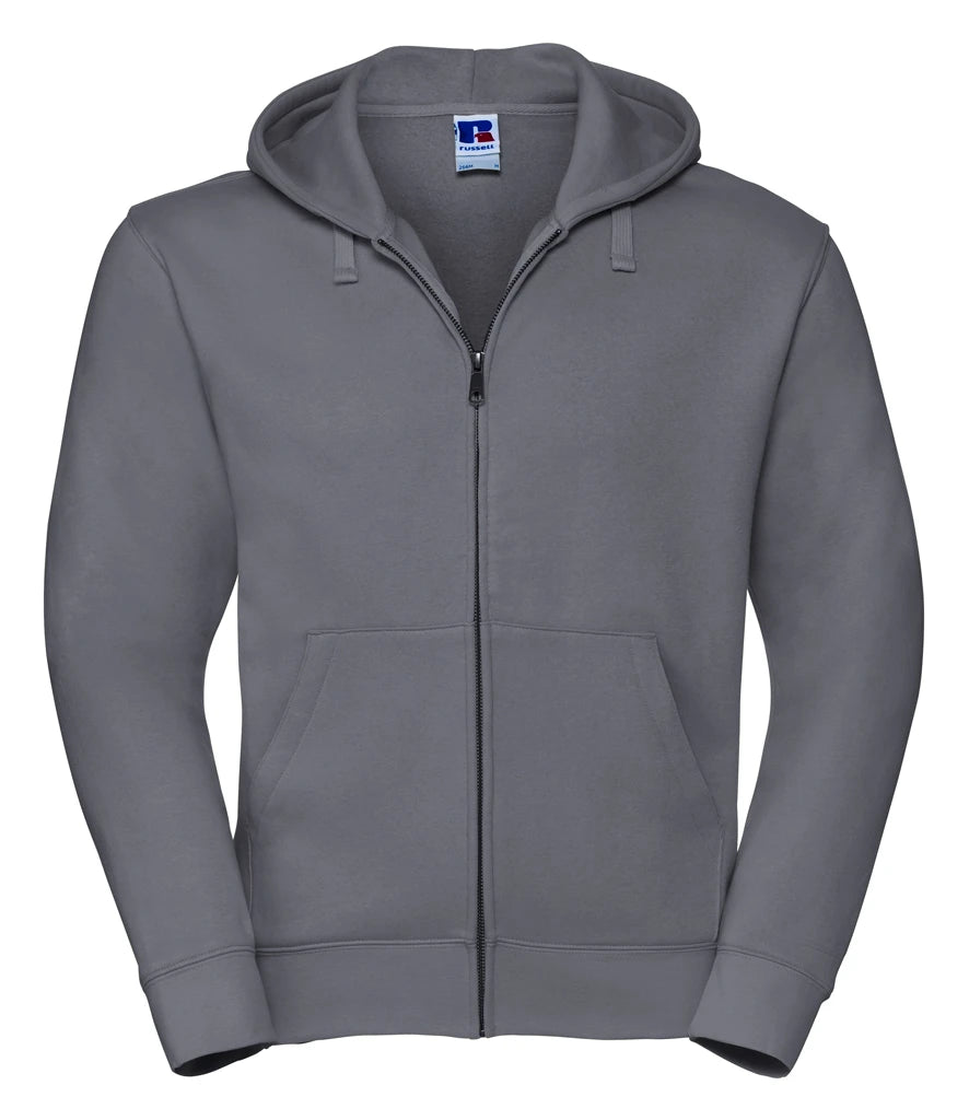 Russell Athletic Authentic Zip Hooded Sweatshirt — Convoy Grey