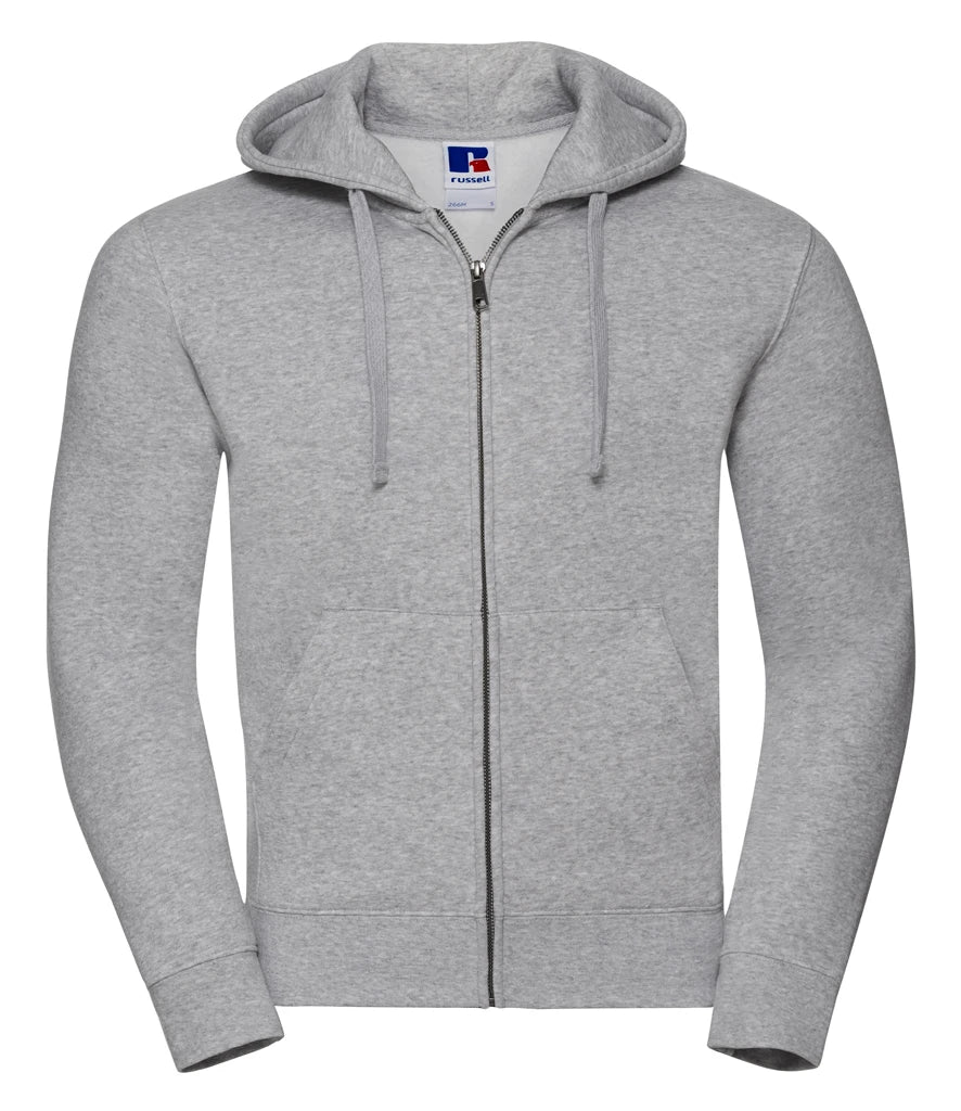 Russell Athletic Authentic Zip Hooded Sweatshirt — Light Oxford