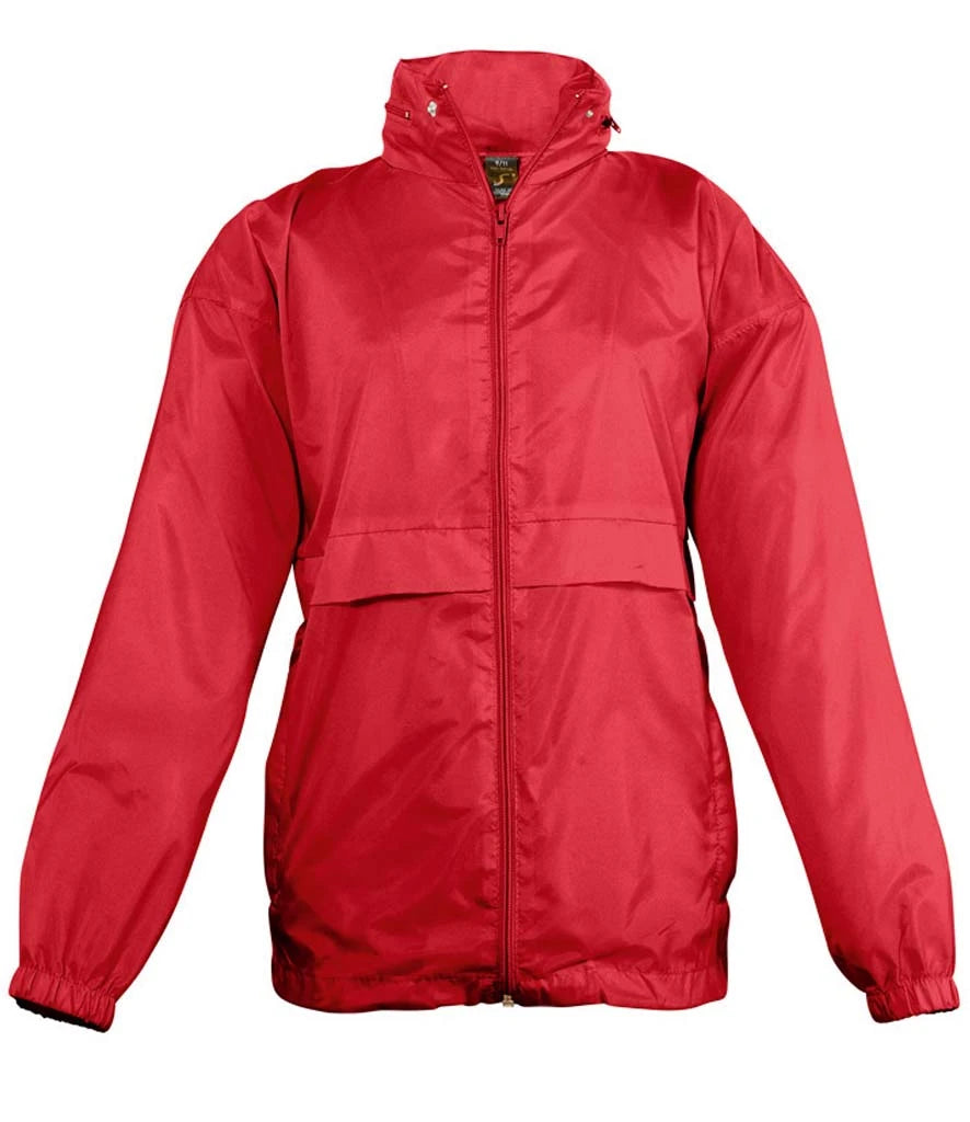 SOL'S Kids Surf Windbreaker Jacket — Red